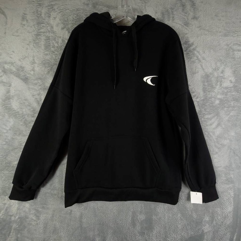 Tko Mens Hoodie Sweatshirt Black Long‎ Sleeve Pocket Mock Neck L New
